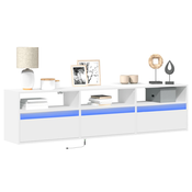 Zidni TV ormaric s LED svjetlima bijeli 180 x 31 x 45 cm