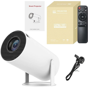 Prenosni pametni projektor Sparklenut 4K, Full HD 1080P - bela