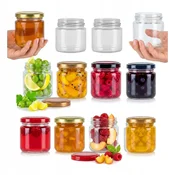 shumee Stekleni kozarci 100 ml za med, marmelado, darilni set za sladico z medom, 50 kosov