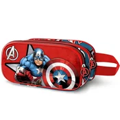 shumee Šolski peresnik Marvel Captain America Red z dvema predelkoma 22x10x8 cm
