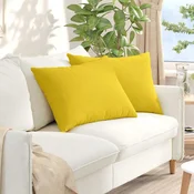Jastucici za sofu 2 pcs Svijetlo žuta 70 x 50 cm tkanina