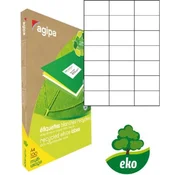 Univerzalne reciklirane etikete 70x42,4 mm Agipa A4 100 listov