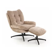 Fotelja Houston 1900 (Beige) Svijetlo smeda, 96x76x92cm, Tkanina, GambeNoge: Metal