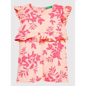 United Colors Of Benetton Poletna obleka 3HD3GV005 Roza Regular Fit