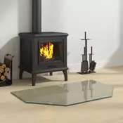 vidaXL Steklena plošča za kamin Transparentno 80 x 50 cm Steklo