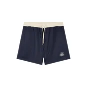 Bershka Hlače kremna/temno modra