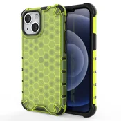 Ovitek Honeycomb z TPU Bumperjem za iPhone 13 mini - zelen