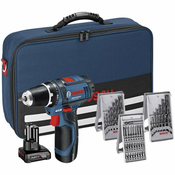 Bosch Professional Akumulatorski vrtalni vijačnik Bosch GSR 10.8-2-Li, 10,8 V, 4 Ah, Li-Ion + 2. akumulator + oprema + torbica