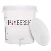 shumee Fermentacijska posoda 33l s pipo, brezbarvno vedro za vino, pivo, demižon