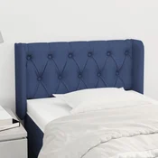 Vidaxl vidaXL Vzglavnik s krilci moder 83x16x78/88 cm blago