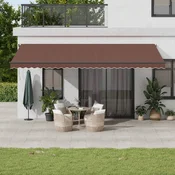 Tenda na automatsko uvlacenje s LED smeda 600 x 300 cm