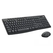 Logitech Tastatura i Miš Mk295, Silent Wireless Combo, Ru Raspored, Crna