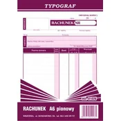 shumee Standardni račun A6 navpični tisk 01026