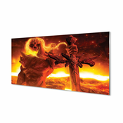 tulup.si Slika na akrilnem steklu Grozni oblika meča 125x50 cm 4 obešalnika