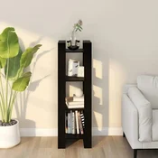 Ormaric za knjige / pregrada crni 41 x 35 x 125 cm od borovine