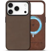 Infostyle SHIELDON Crazy Horse usnjeni ovitek za iPhone 17 Pro (6,3) – temno rjava