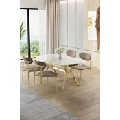 Hanah Home Trpezarijski set, 5 komada, Bež