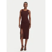 Patrizia Pepe Vsakodnevna obleka 2A3081/JZ26-B887 Rjava Slim Fit