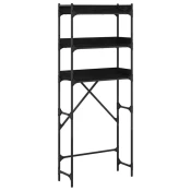 Polica za perilicu rublja s policom Crni 0ak 67 x 25 x 163 cm