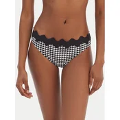 Seafolly Spodnji del bikini Gia Check Ric Rac 40711-282 Črna