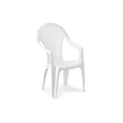 IPAE-PROGARDEN Baštenska plasticna stolica Vega - bela 57/5 × 56 × 94 cm