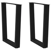 Noge za blagovaonski stol V-oblika 2 kom Crne 60 x (72-73,3) cm Celik