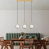 Opviq Luster Mudoni-Mr-939-1, 70x15x136cm, IP20, Belo-zlatne boje