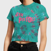 Sex Pistols Logo (Wash Collection) Green M Ženske Majica