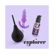 Komplet Crushious Explorer - analni tuš, analni čep i lubrikant
