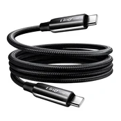 LINQ LinQ, Kabel USB-C na USB-C 4A Power Delivery 80W iz odpornega pletenega najlona 1,2m, Črna, (5000191834)