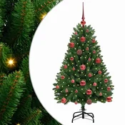Vidaxl Umestno božično drevo med 150 LED Zelena 120 cm PVC in kovina