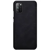 Nillkin Usnjen ovitek QIN za Xiaomi Poco M3 črne barve