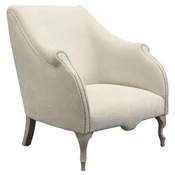 Casa Padrino luxury Art Deco armchair cream/gray 85 x 85 x H. 88 cm - Living room armchair - Hotel armchair - Living room furniture - Hotel furniture - Luxury Art Deco Furniture