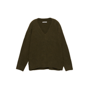 Pull&Bear Pulover temno rjava