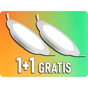 V-TAC LED vgradna plošča z napajanjem 12W, 1200lm, okrogla, 1+1 gratis! Farba svetla: Hladna bela