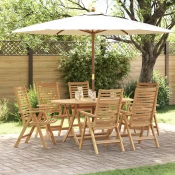 Stolica 6 pcs Smeđa 64.5 x 52 x 108 cm Čvrsto teak drvo