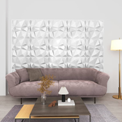 vidaXL 3D zidni paneli 12 kom 50 x 50 cm dijamantno bijeli 3 m2