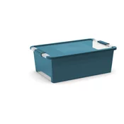 Petrolej zelena plastična kutija za pohranu s poklopcem 55x35x19 cm Bi-Box – KIS