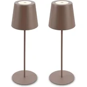 BRILONER BRILONER 2x LED namizna svetilka, brezžična, na dotik, zatemnitev, višinsko nastavljiva