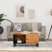 Stolic za kavu 80x50x40 cm od drva bagrema i konstruiranog drva