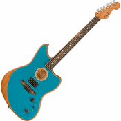 Fender American Acoustasonic Jazzmaster Ocean Turquoise Elektroakusticna gitara