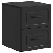 vidaXL Stenski nočni omarici Črna 34,5 x 33 x 40 cm Inženirski les