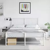 Vidaxl vidaXL Nočne omarice, komplet 2, bele, 34,5 x 39 x 44 cm, jeklo