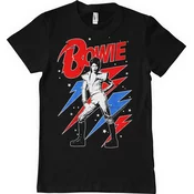 David Bowie Majica Lightning Bolt Unisex Black L