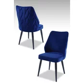 Hanah Home Set stolica Pufi, 48x90x43 cm, 2 komada, Tamnoplave