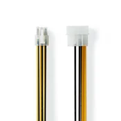 Nedis Notranji napajalni kabel | Molex moški | PCI Express moški | Pozlačeno | 0,20 m | Okrogla | PVC | Rumena/črna | ovojnica