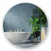 Stensko ogledalo LED 80cm ROUND BLUETOOTH