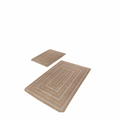 Rjave kopalniške preproge v kompletu 2 ks 60x100 cm – Mila Home