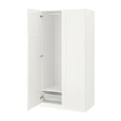 PAX/BERGSBO Garderobni sestav, bela/bela, 100x60x201 cm