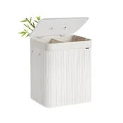 Songmics Košara za perilo 50x40x61 cm Bela